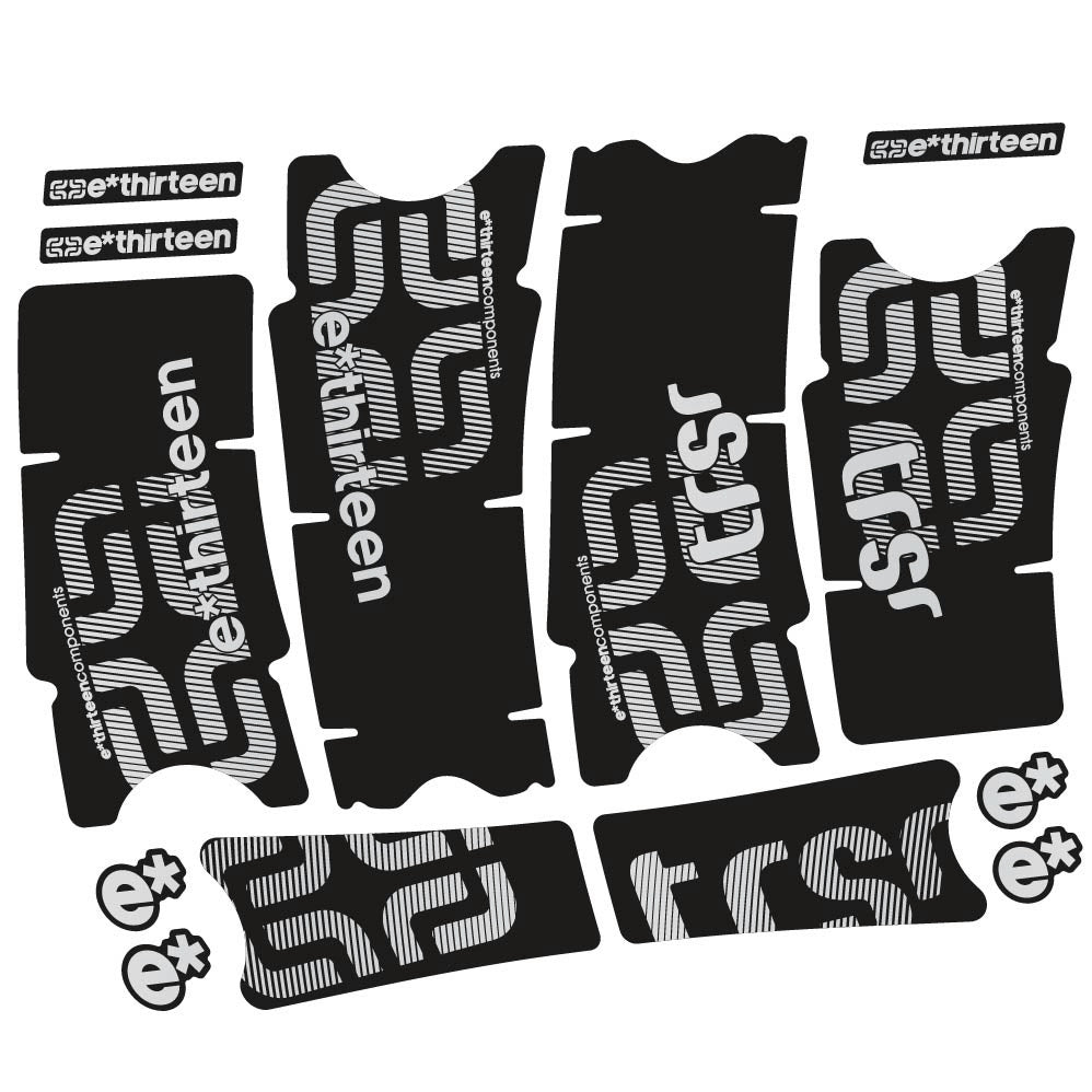 Stickers Ethirteen TRS Race Carbon compatibles Autocollants pédalier