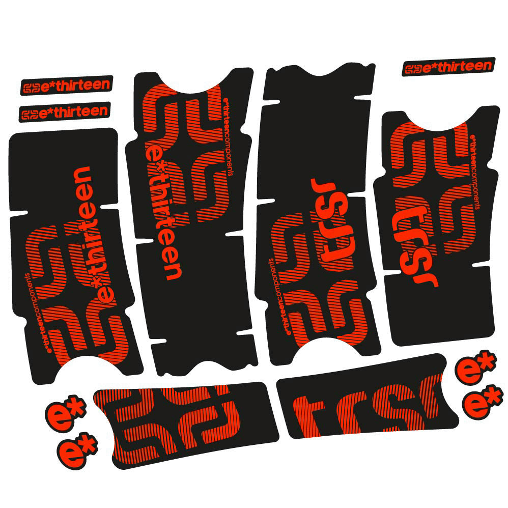 Stickers Ethirteen TRS Race Carbon compatibles Autocollants pédalier