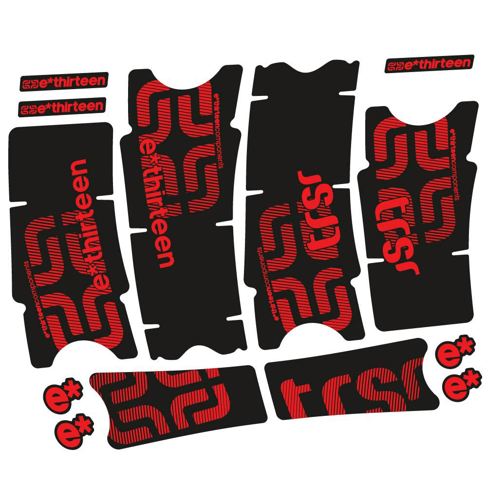 Stickers Ethirteen TRS Race Carbon compatibles Autocollants pédalier