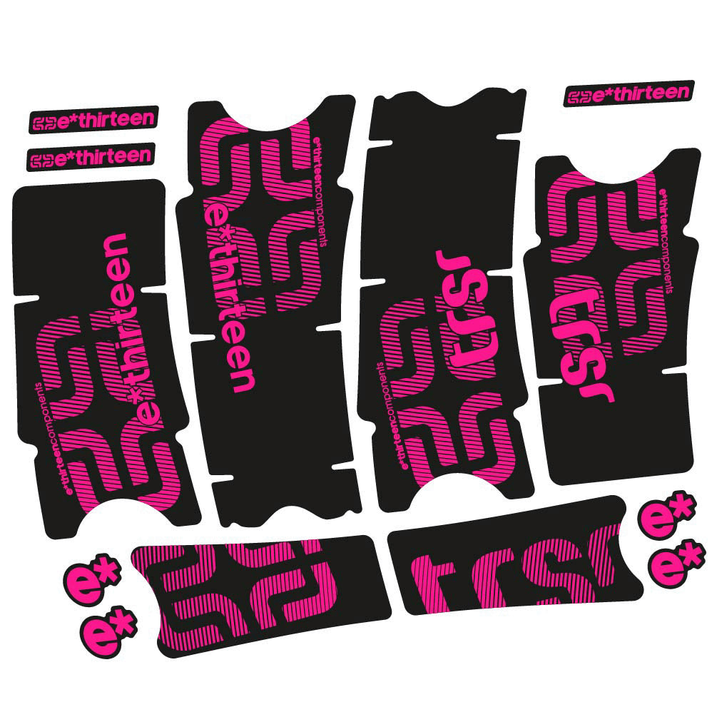 Stickers Ethirteen TRS Race Carbon compatibles Autocollants pédalier