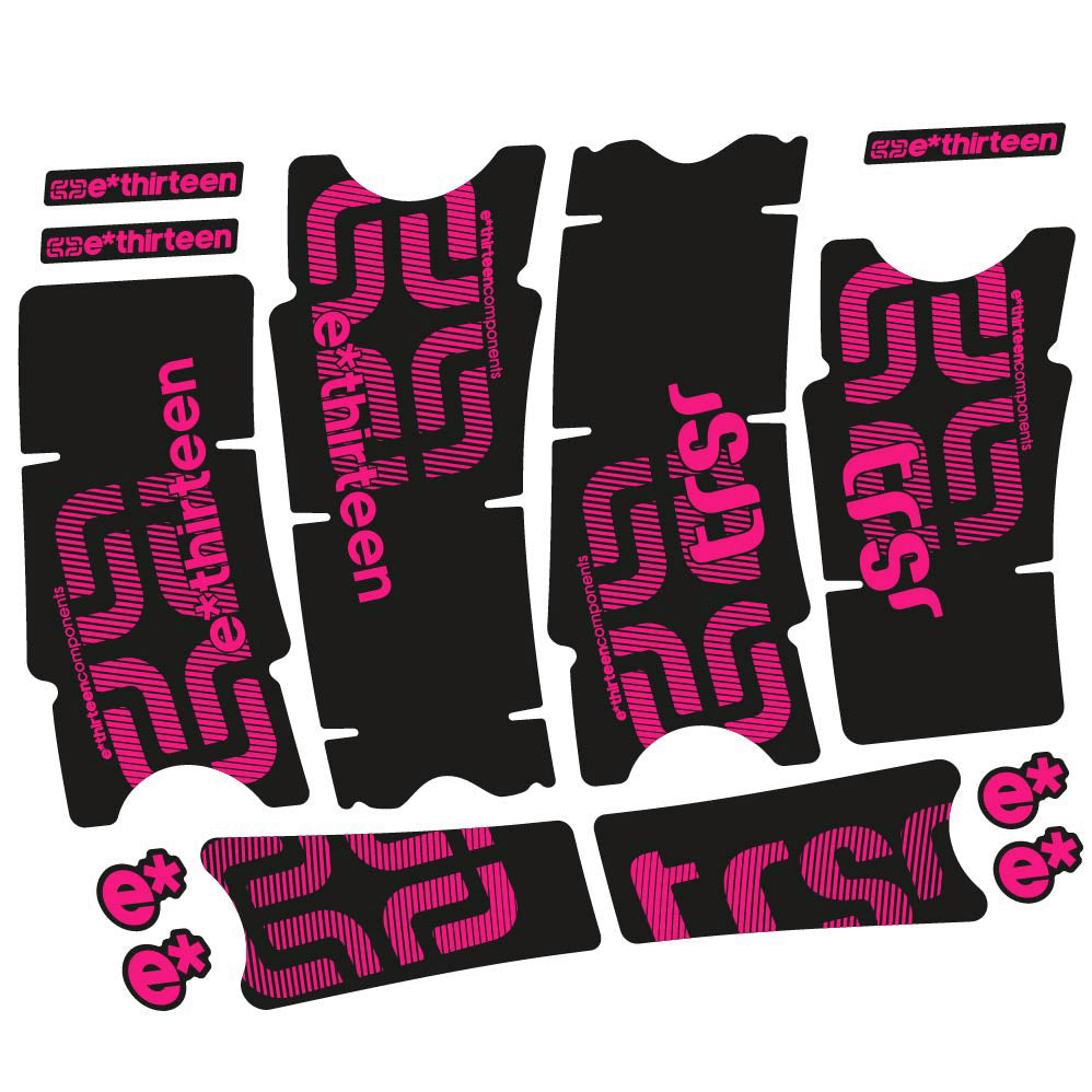 Stickers Ethirteen TRS Race Carbon compatibles Autocollants pédalier