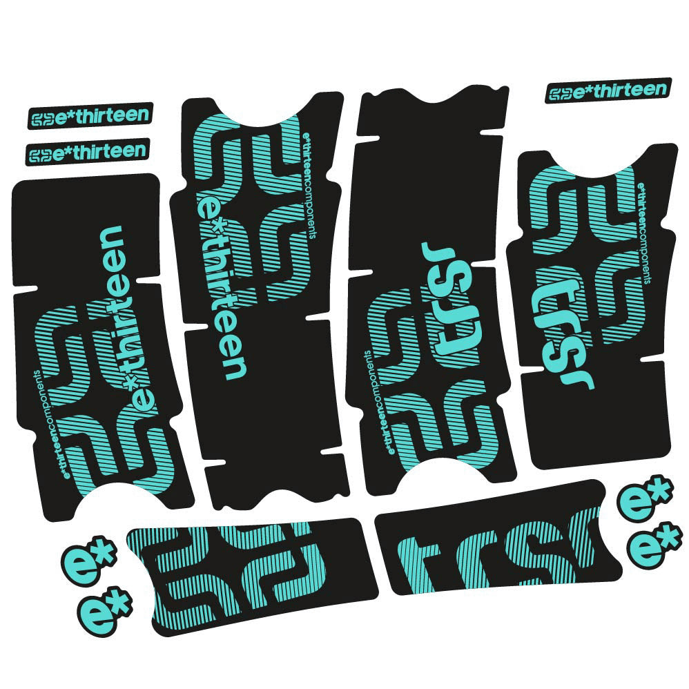 Stickers Ethirteen TRS Race Carbon compatibles Autocollants pédalier
