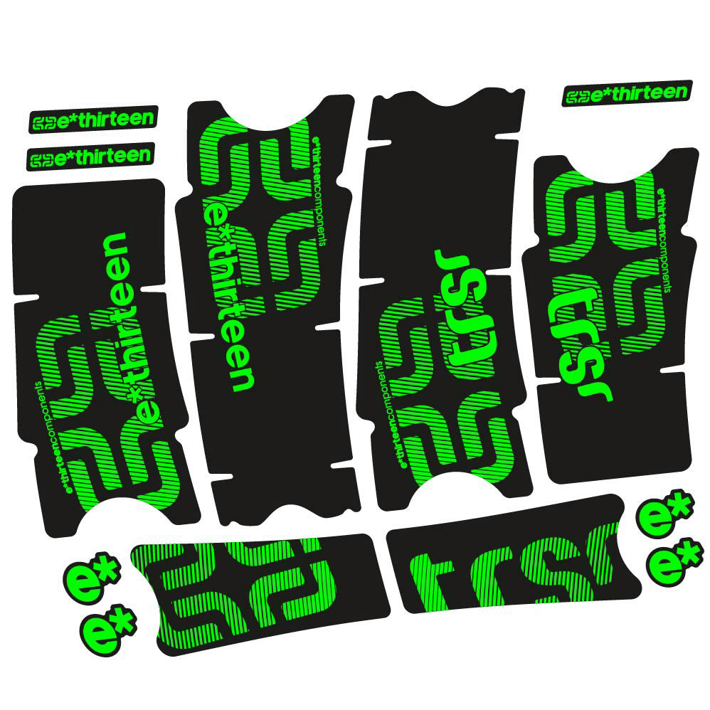 Stickers Ethirteen TRS Race Carbon compatibles Autocollants pédalier