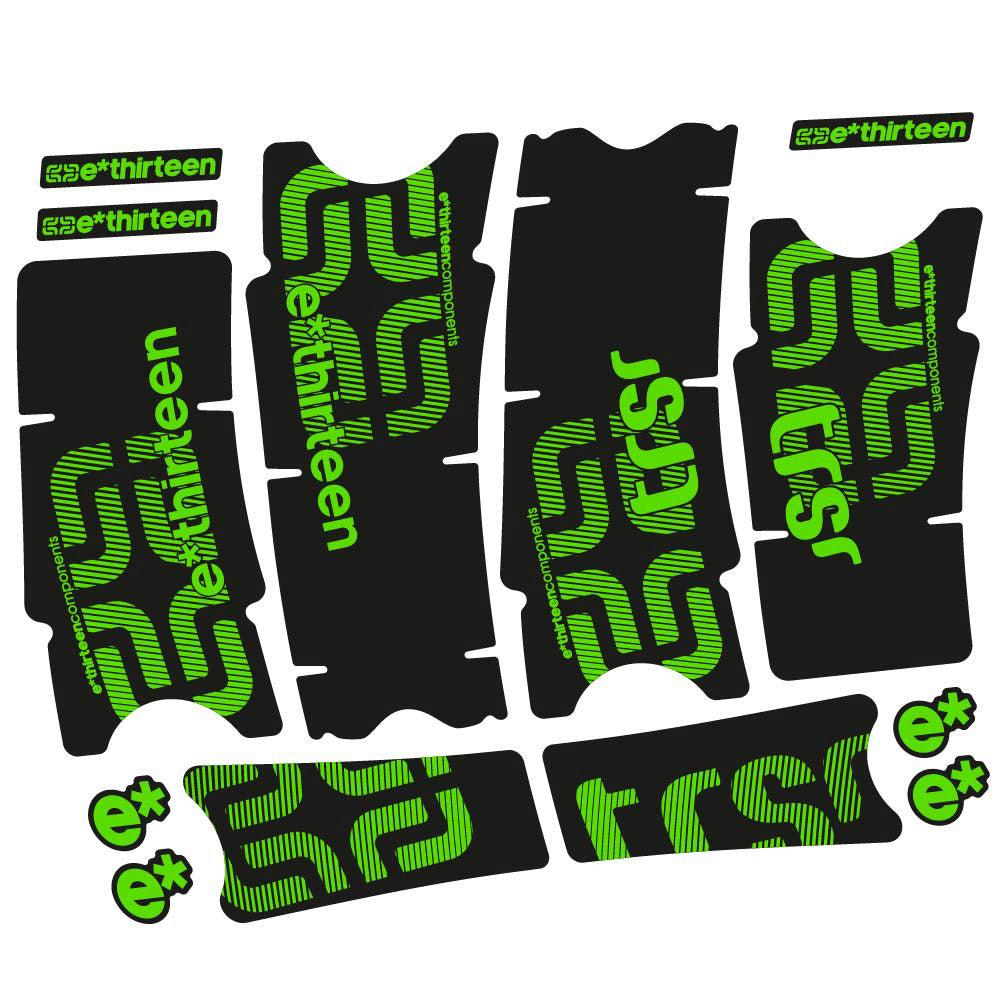 Stickers Ethirteen TRS Race Carbon compatibles Autocollants pédalier