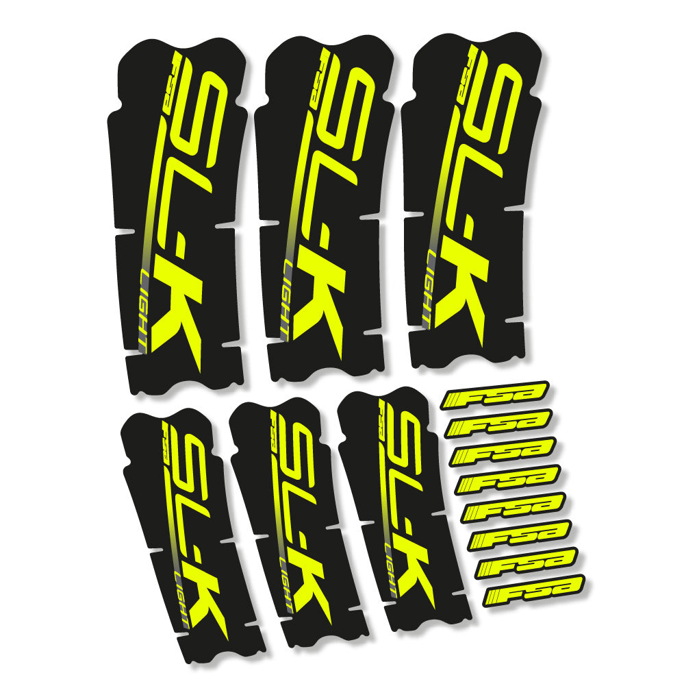 Stickers FSA SLK Light compatibles - Autocollants pédalier vélo
