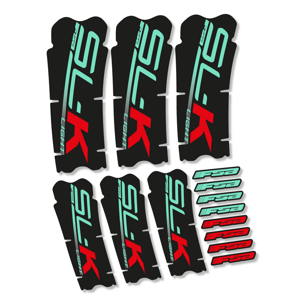Stickers FSA SLK Light compatibles Autocollants pédalier