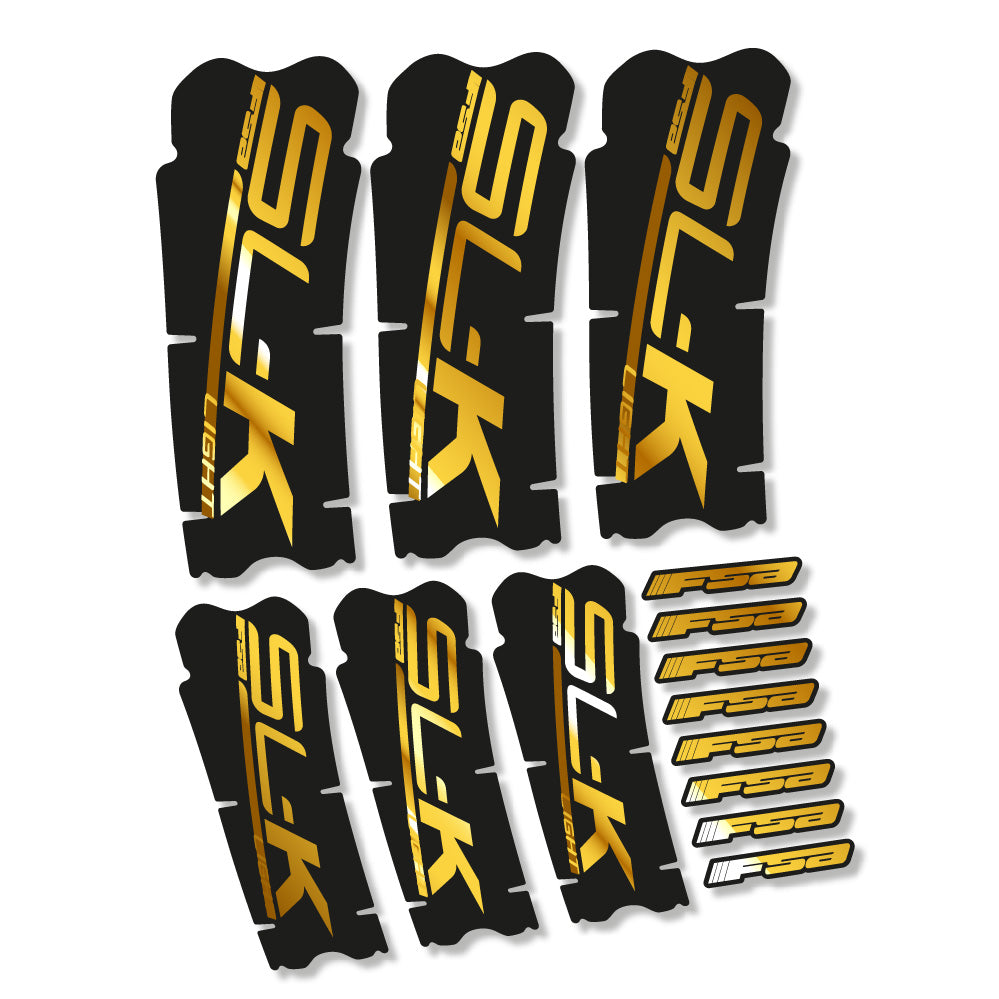 Stickers FSA SLK Light compatibles - Autocollants pédalier vélo