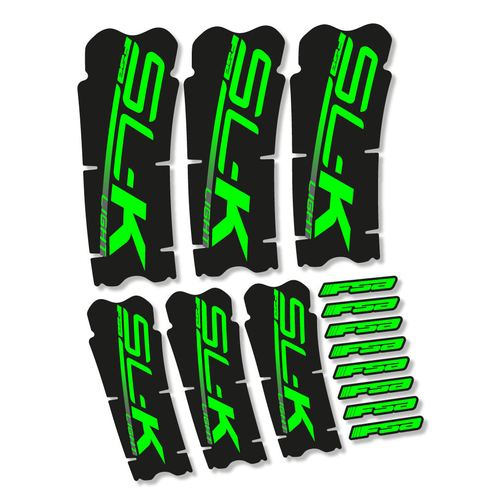Stickers FSA SLK Light compatibles - Autocollants pédalier vélo