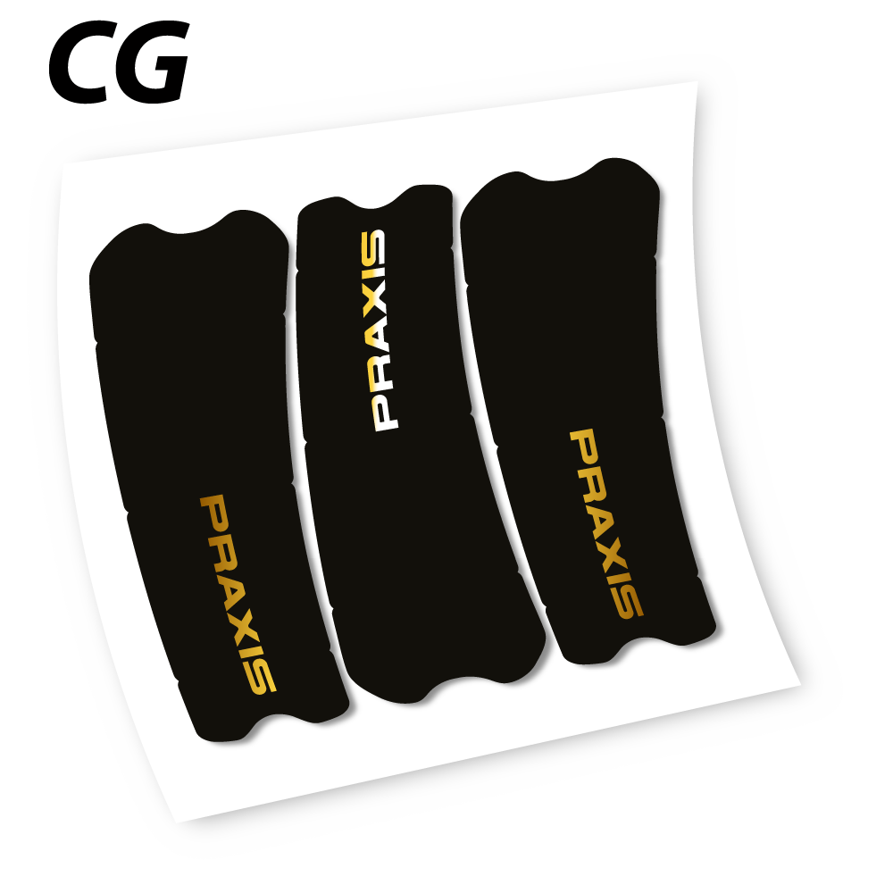 Stickers Praxis works turbo levo 2019 compatibles Autocollants pédalier