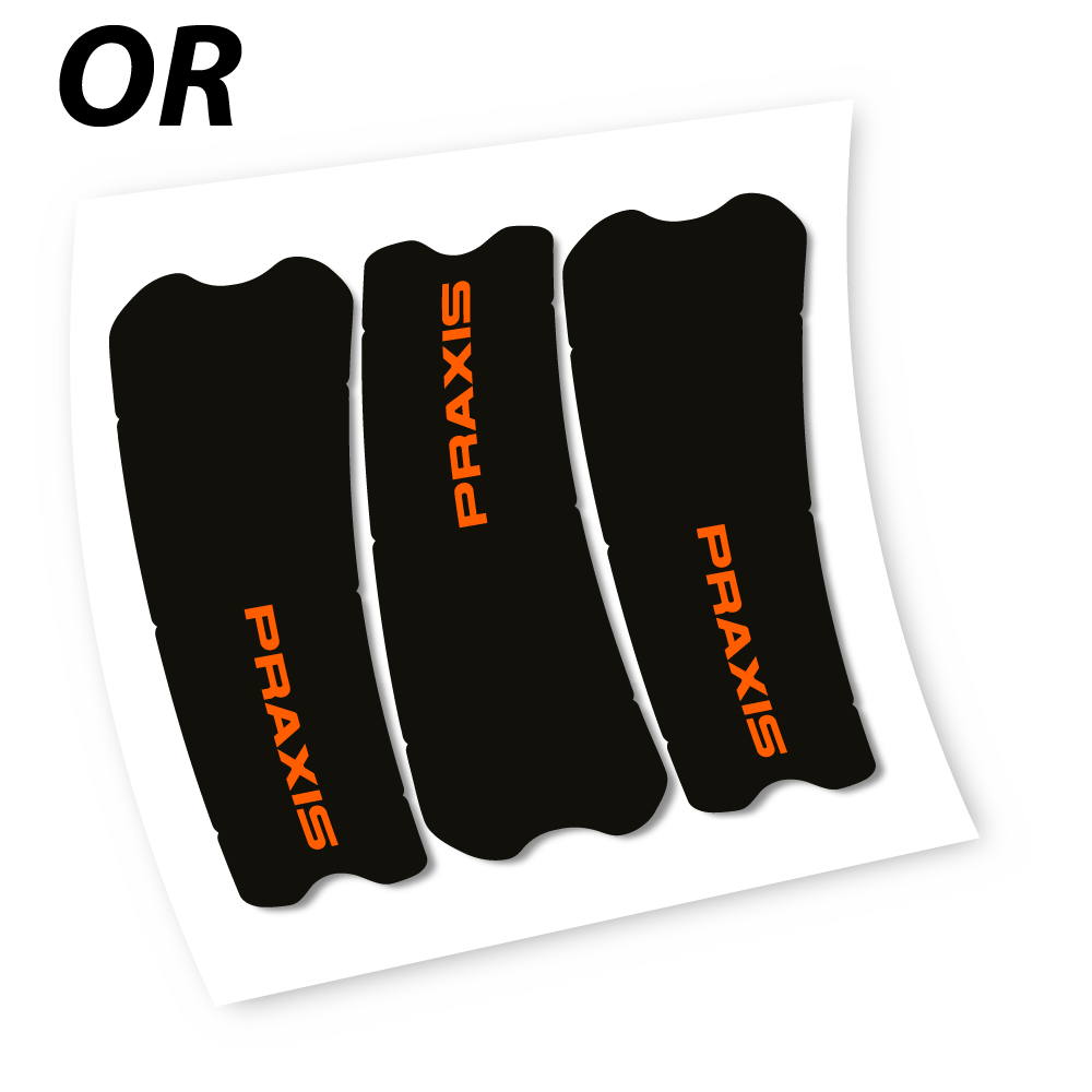 Stickers Praxis works turbo levo 2019 compatibles Autocollants pédalier