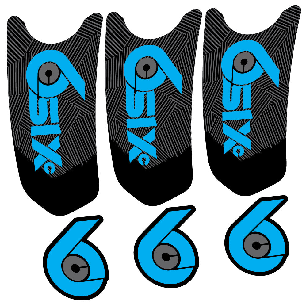 Stickers RaceFace SixC Cinch compatibles Autocollants pédalier