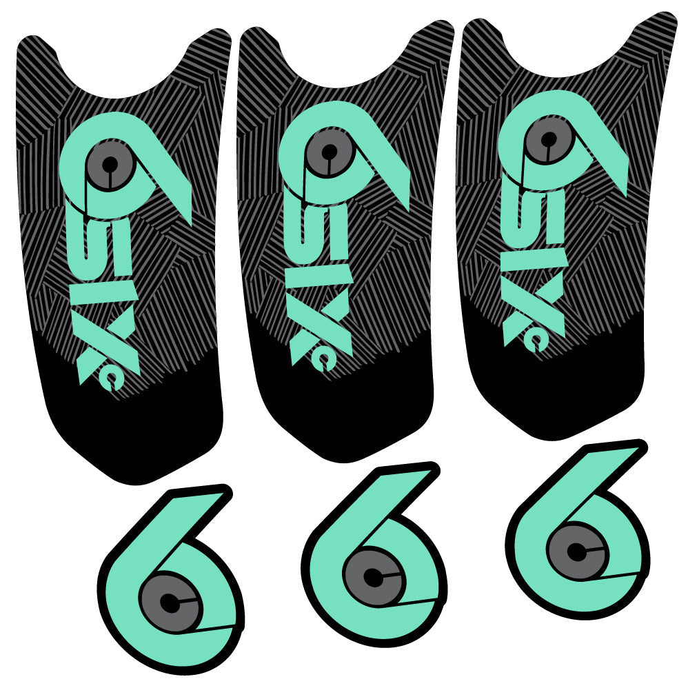 Stickers RaceFace SixC Cinch compatibles Autocollants pédalier
