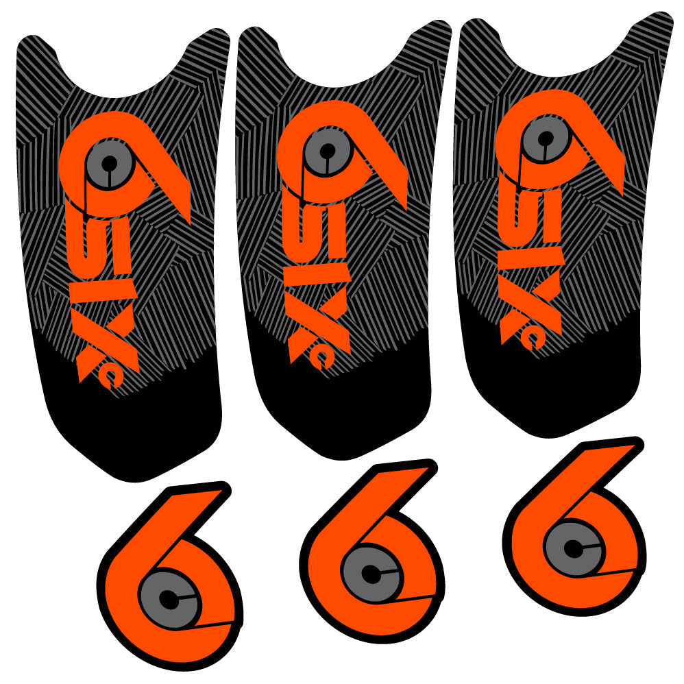 Stickers RaceFace SixC Cinch compatibles Autocollants pédalier