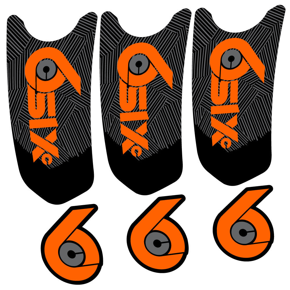 Stickers RaceFace SixC Cinch compatibles Autocollants pédalier