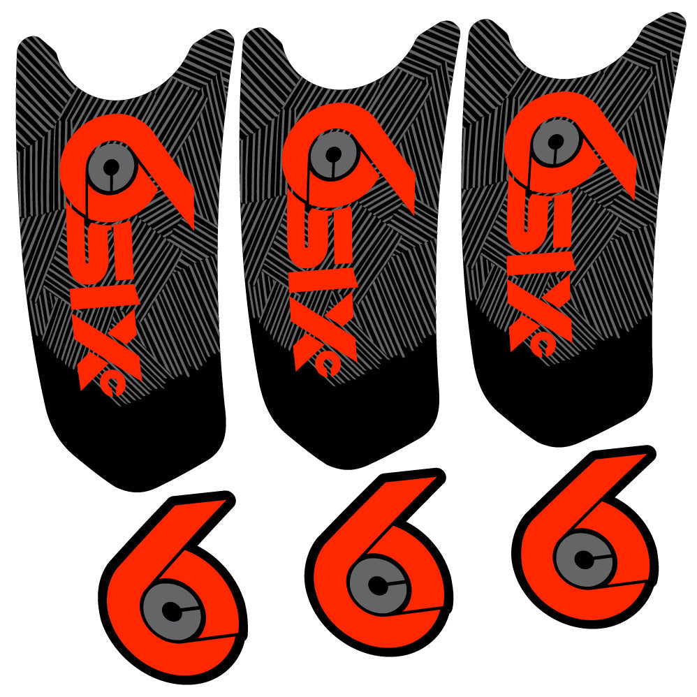 Stickers RaceFace SixC Cinch compatibles Autocollants pédalier