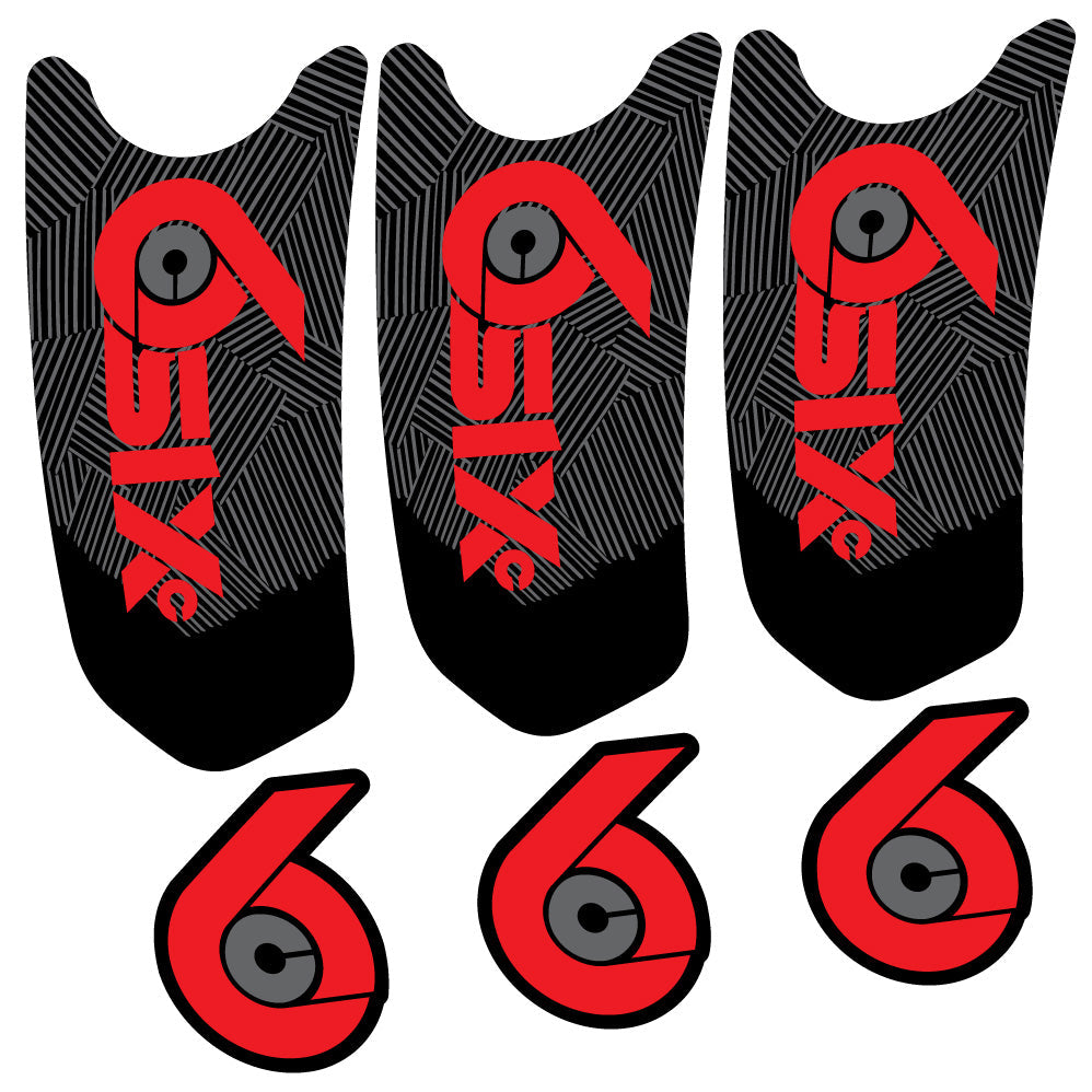 Stickers RaceFace SixC Cinch compatibles Autocollants pédalier