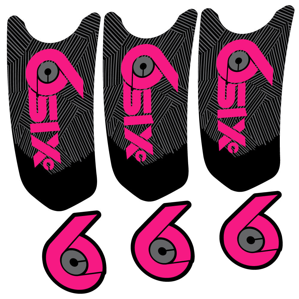 Stickers RaceFace SixC Cinch compatibles Autocollants pédalier