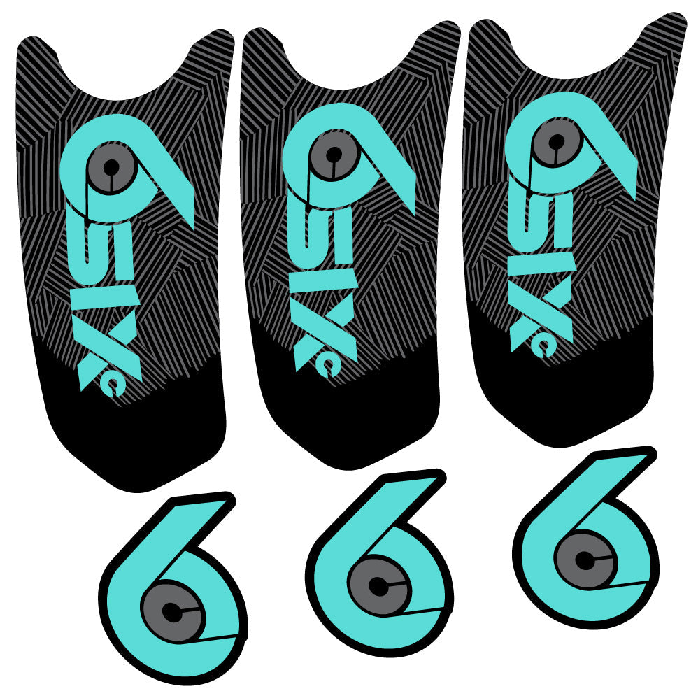 Stickers RaceFace SixC Cinch compatibles Autocollants pédalier