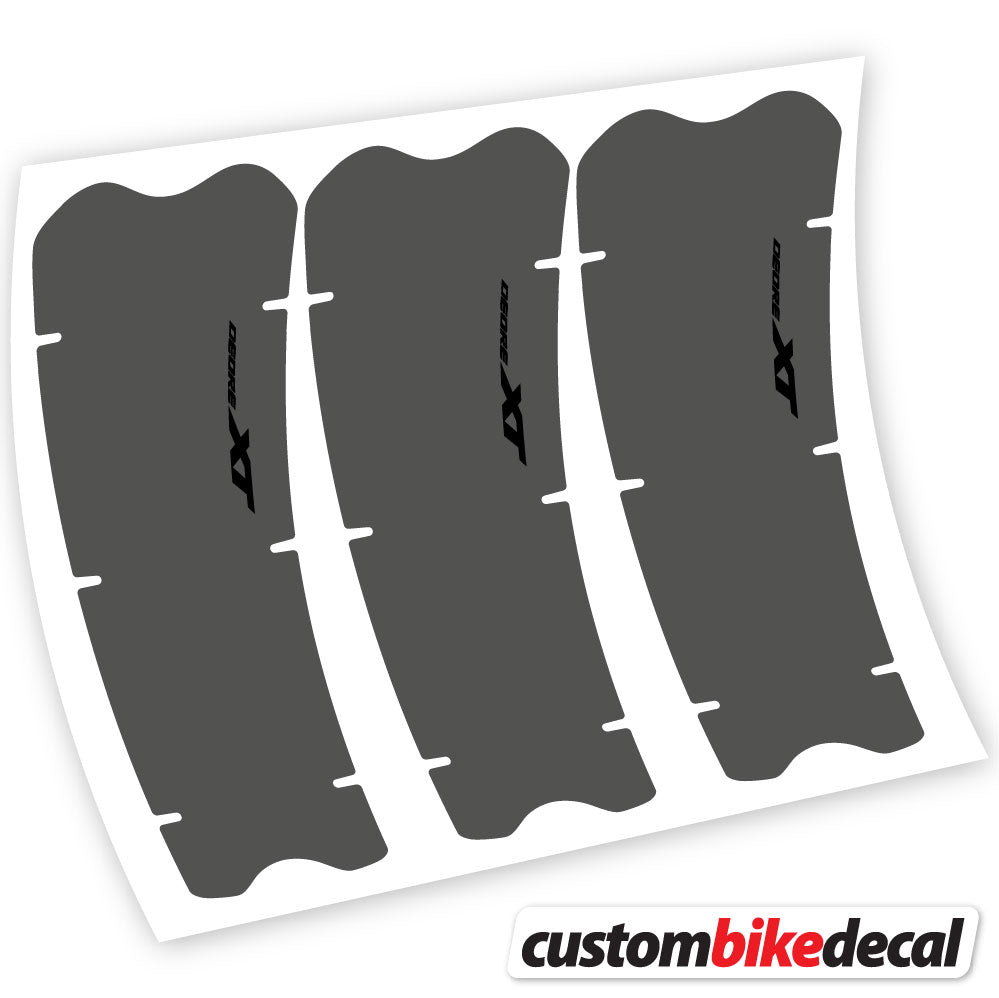 Matte Black+Gloss Black decal for Shimano XT M8100 crankset – bike sticker vinyl