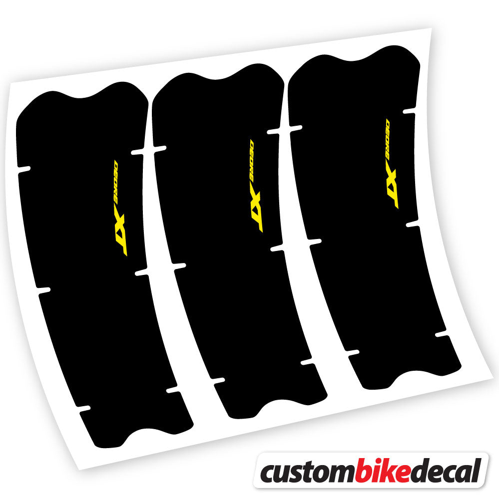 Yellow decal for Shimano XT M8100 crankset – bike sticker vinyl