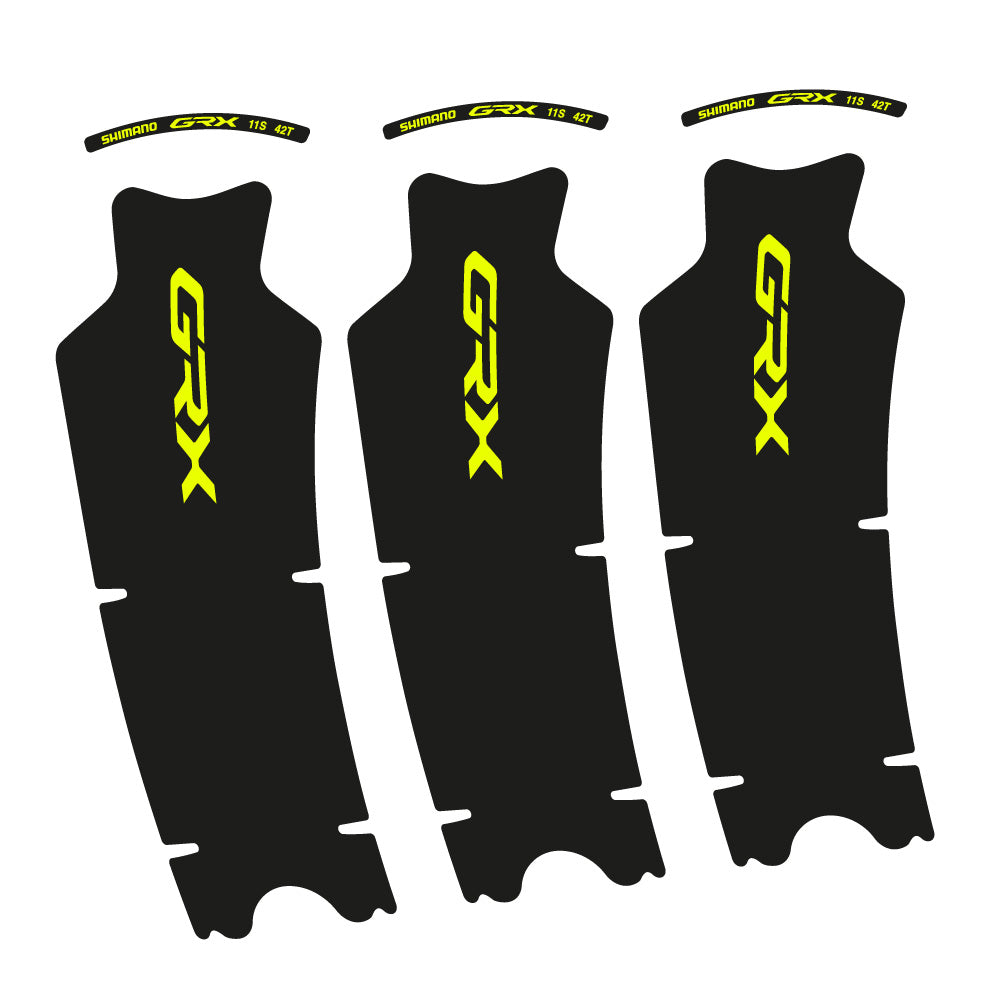 Stickers Shimano GRX 11S 42T compatibles Autocollants pédalier