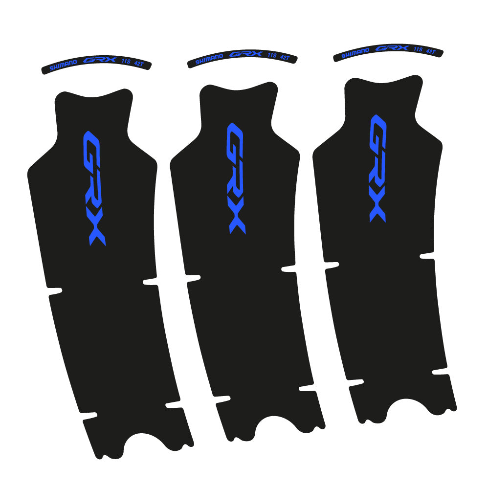 Stickers Shimano GRX 11S 42T compatibles Autocollants pédalier