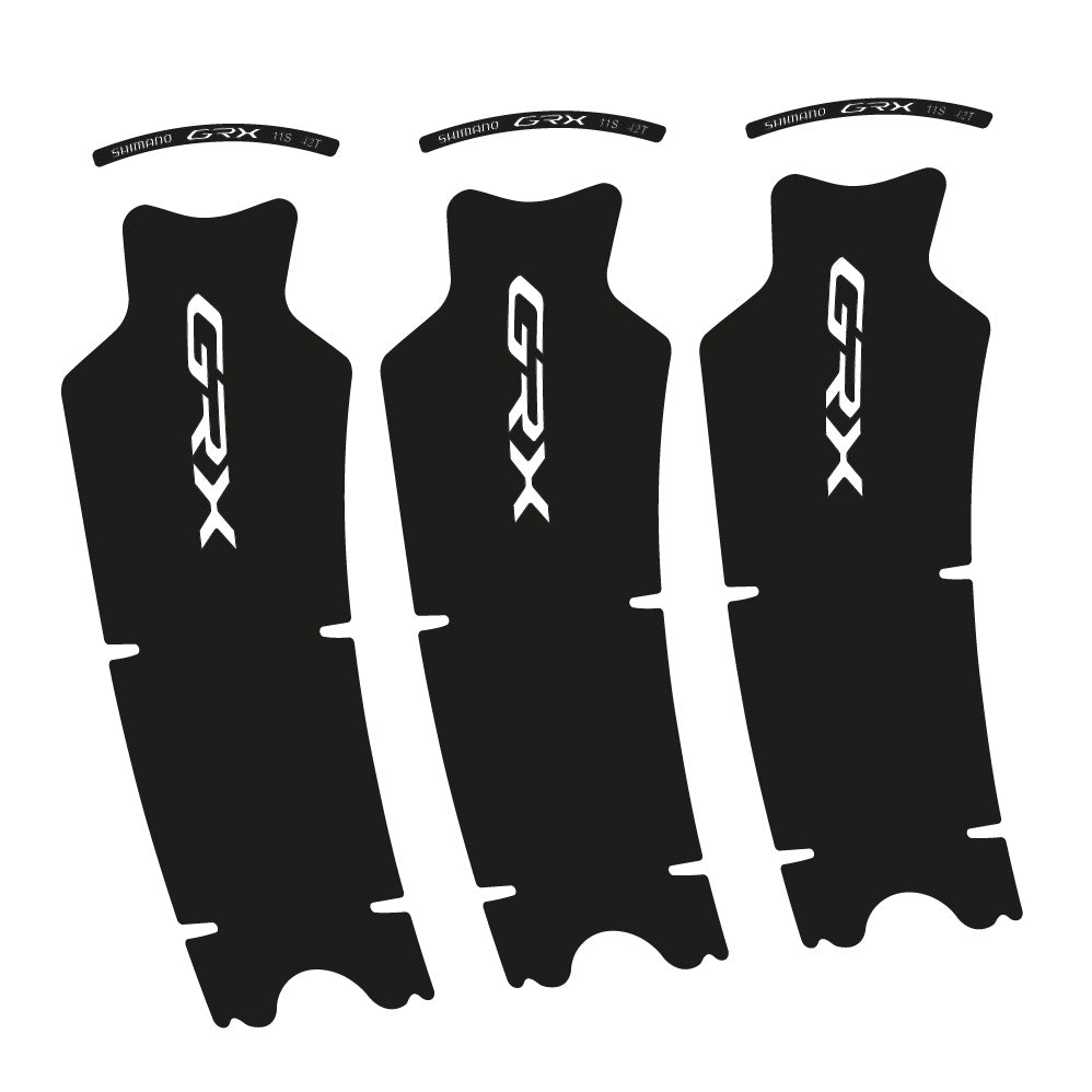 Stickers Shimano GRX 11S 42T compatibles Autocollants pédalier