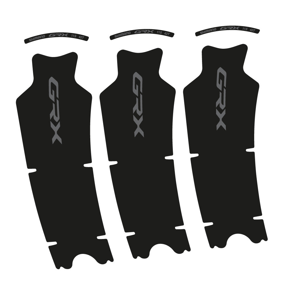 Stickers Shimano GRX 11S 42T compatibles Autocollants pédalier