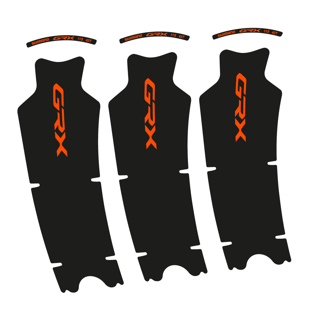Stickers Shimano GRX 11S 42T compatibles Autocollants pédalier