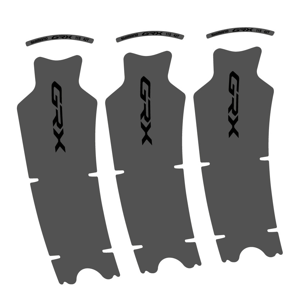 Stickers Shimano GRX 11S 42T compatibles Autocollants pédalier