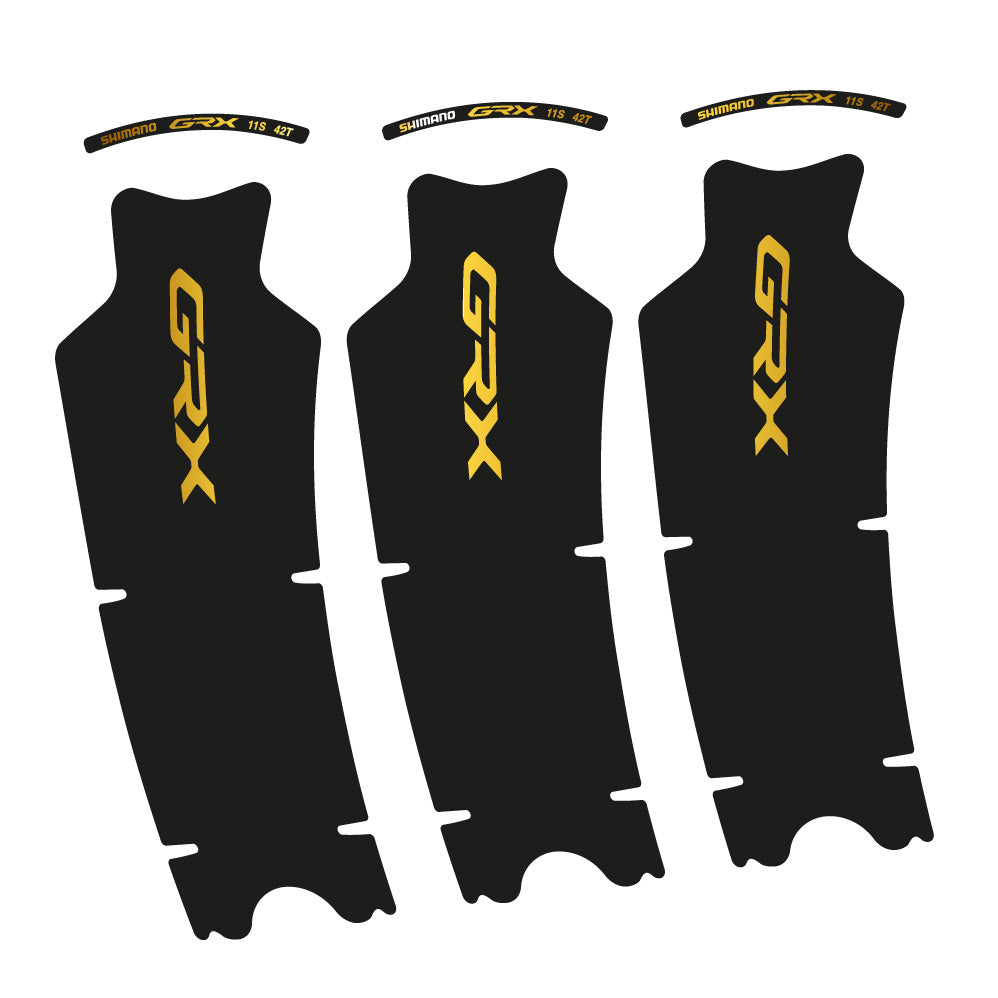 Stickers Shimano GRX 11S 42T compatibles Autocollants pédalier