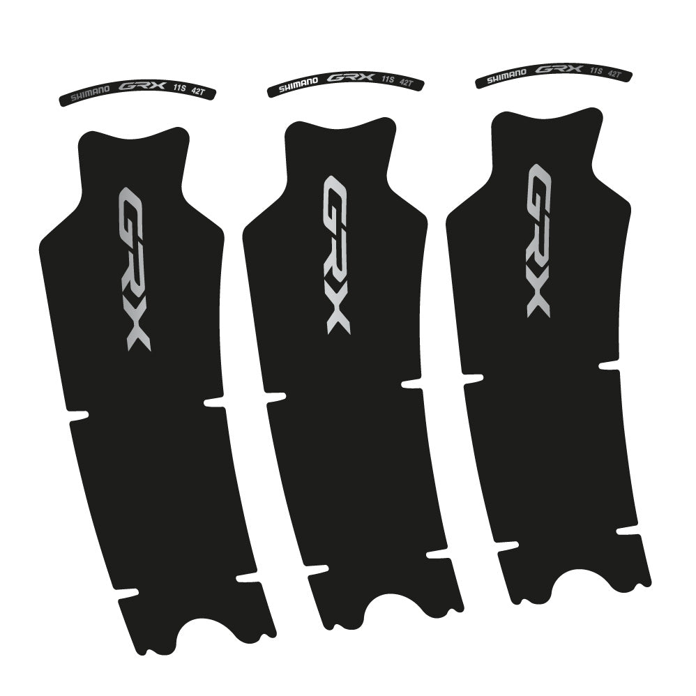 Stickers Shimano GRX 11S 42T compatibles Autocollants pédalier