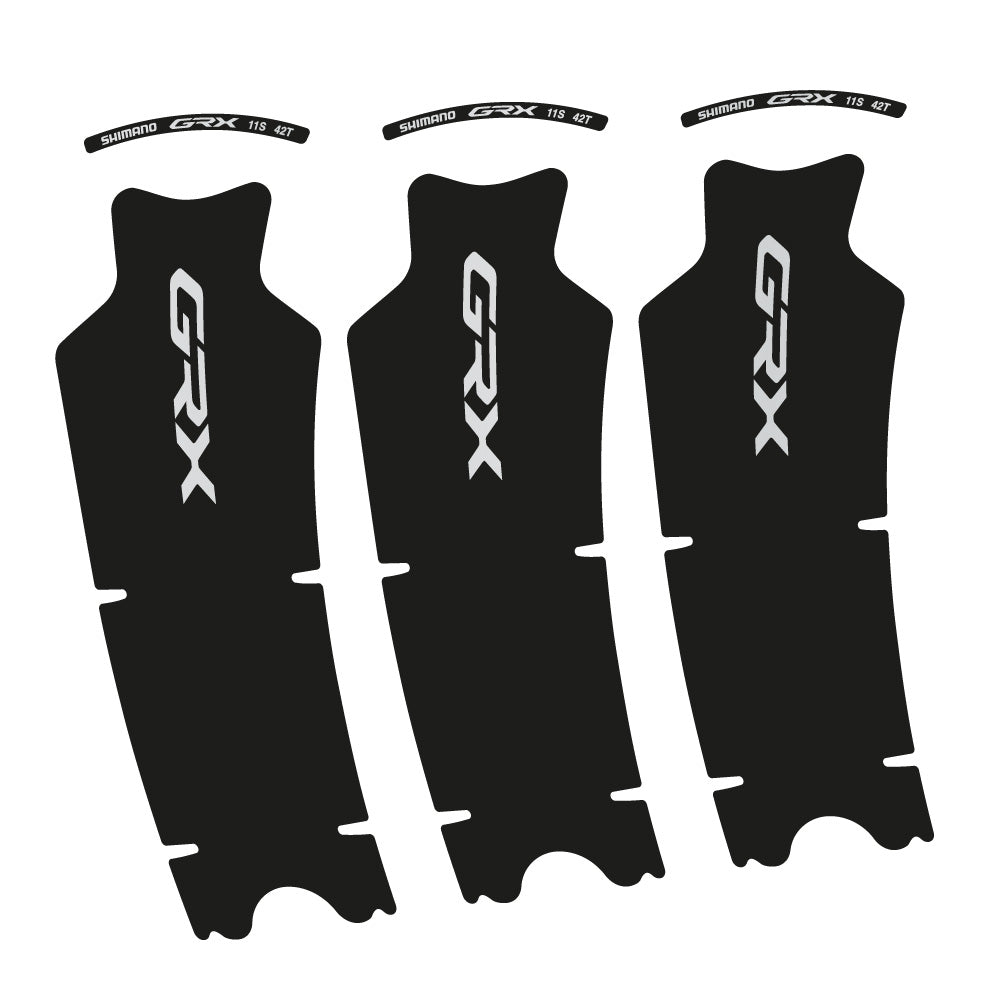 Stickers Shimano GRX 11S 42T compatibles Autocollants pédalier