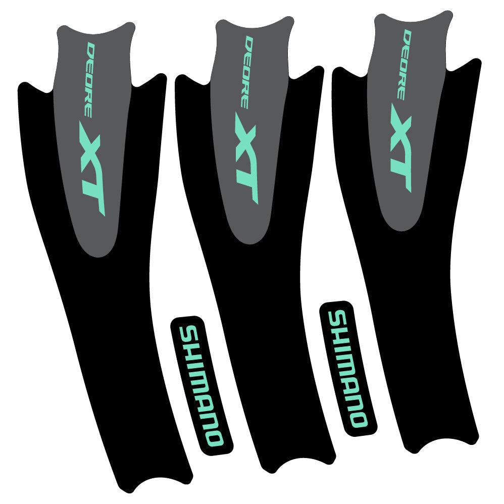 Stickers Shimano XT M8000 compatibles Autocollants pédalier