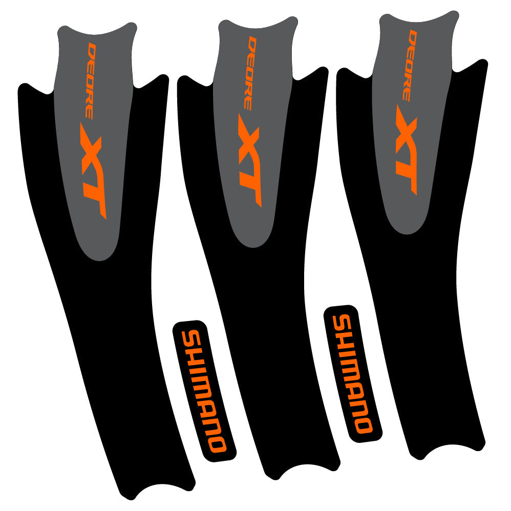 Stickers Shimano XT M8000 compatibles Autocollants pédalier