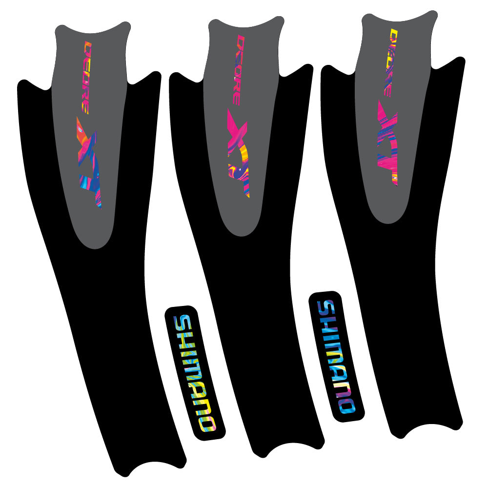 Stickers Shimano XT M8000 compatibles Autocollants pédalier