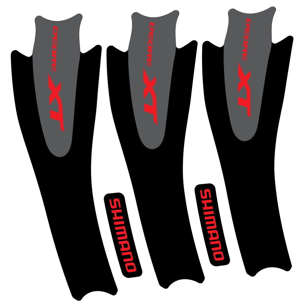 Stickers Shimano XT M8000 compatibles Autocollants pédalier