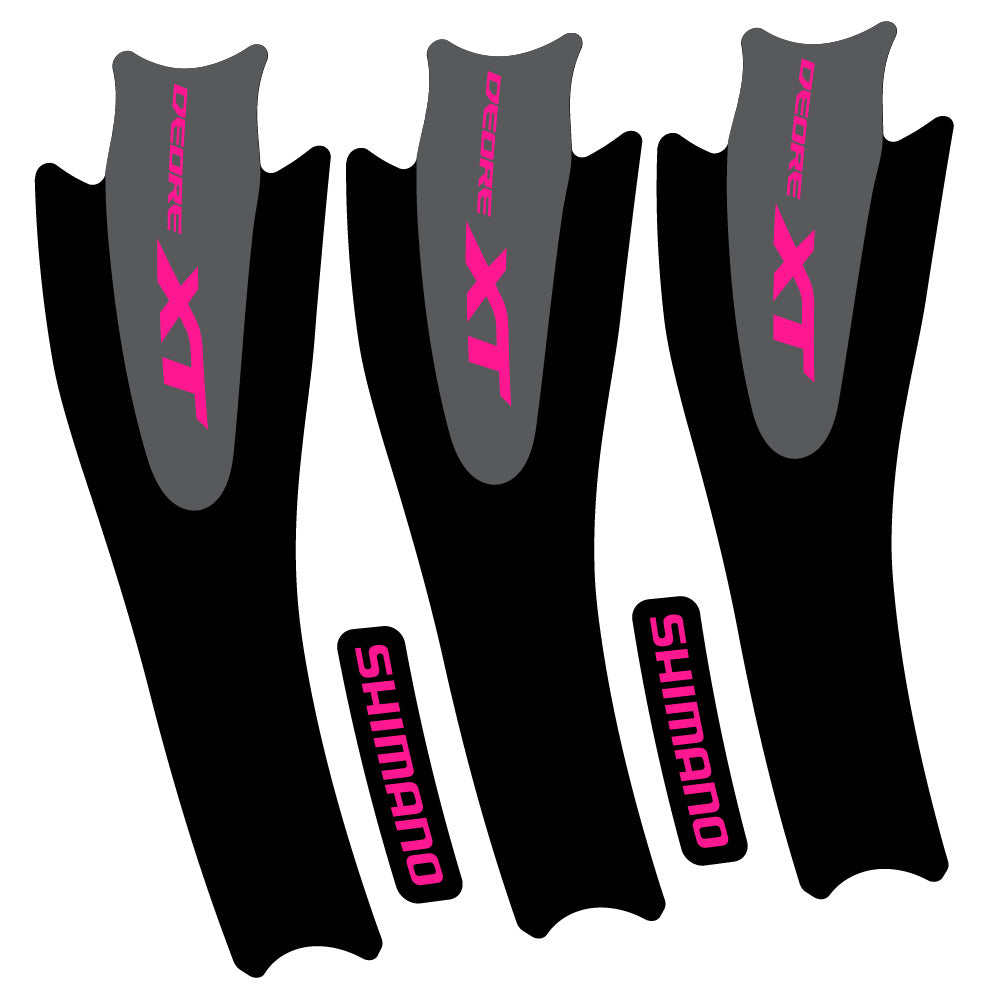 Stickers Shimano XT M8000 compatibles Autocollants pédalier