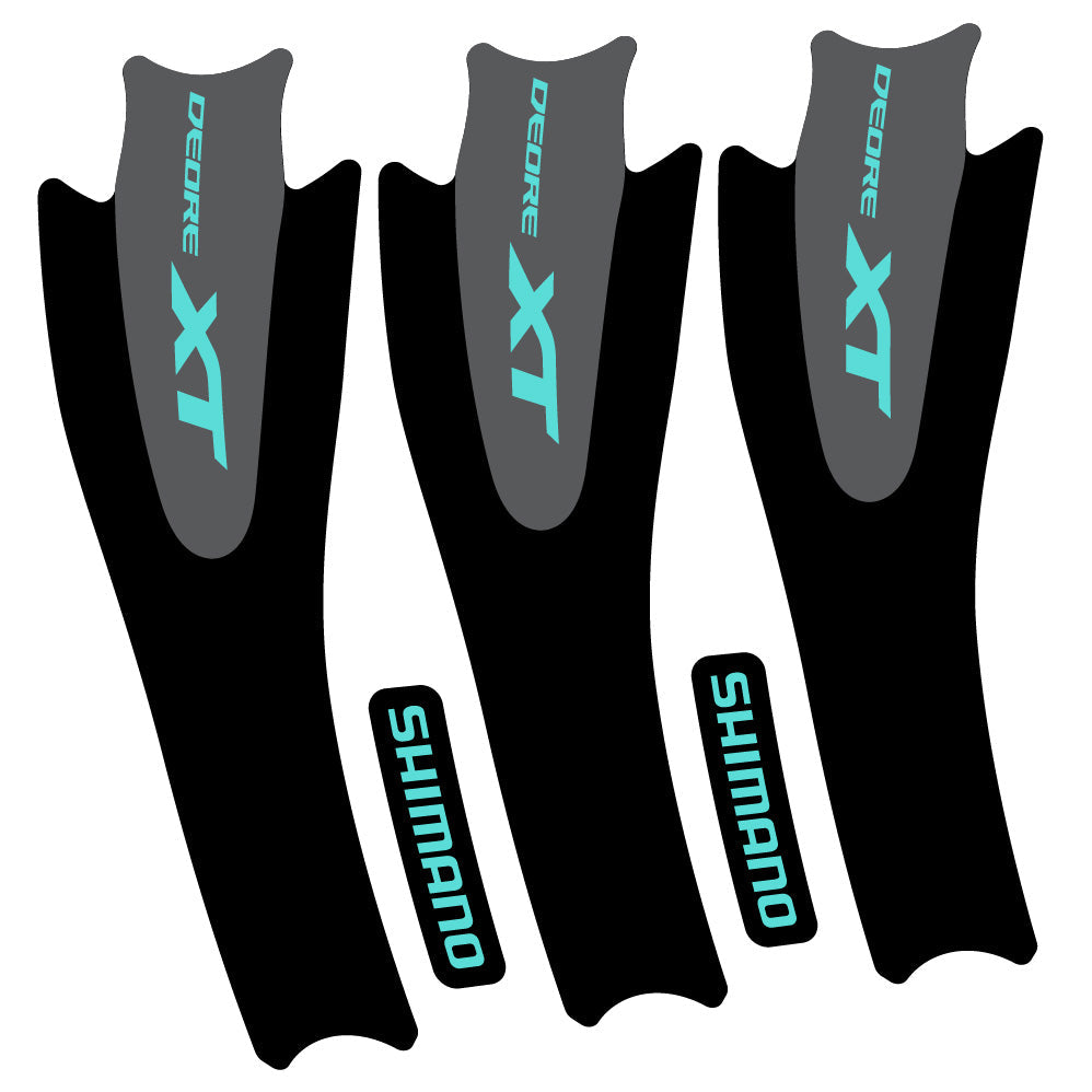 Stickers Shimano XT M8000 compatibles Autocollants pédalier