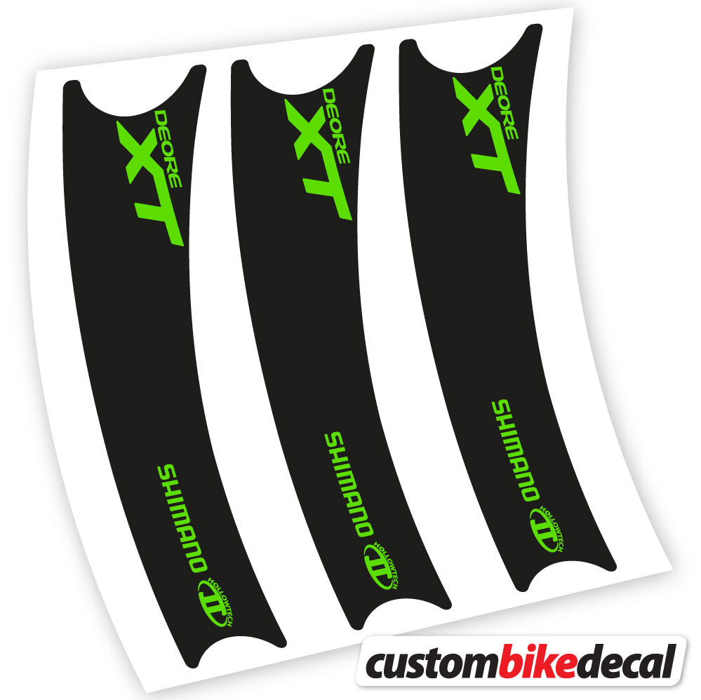 Apple Green decal for Shimano Deore XT Connecting Rod crankset – bike sticker vinyl