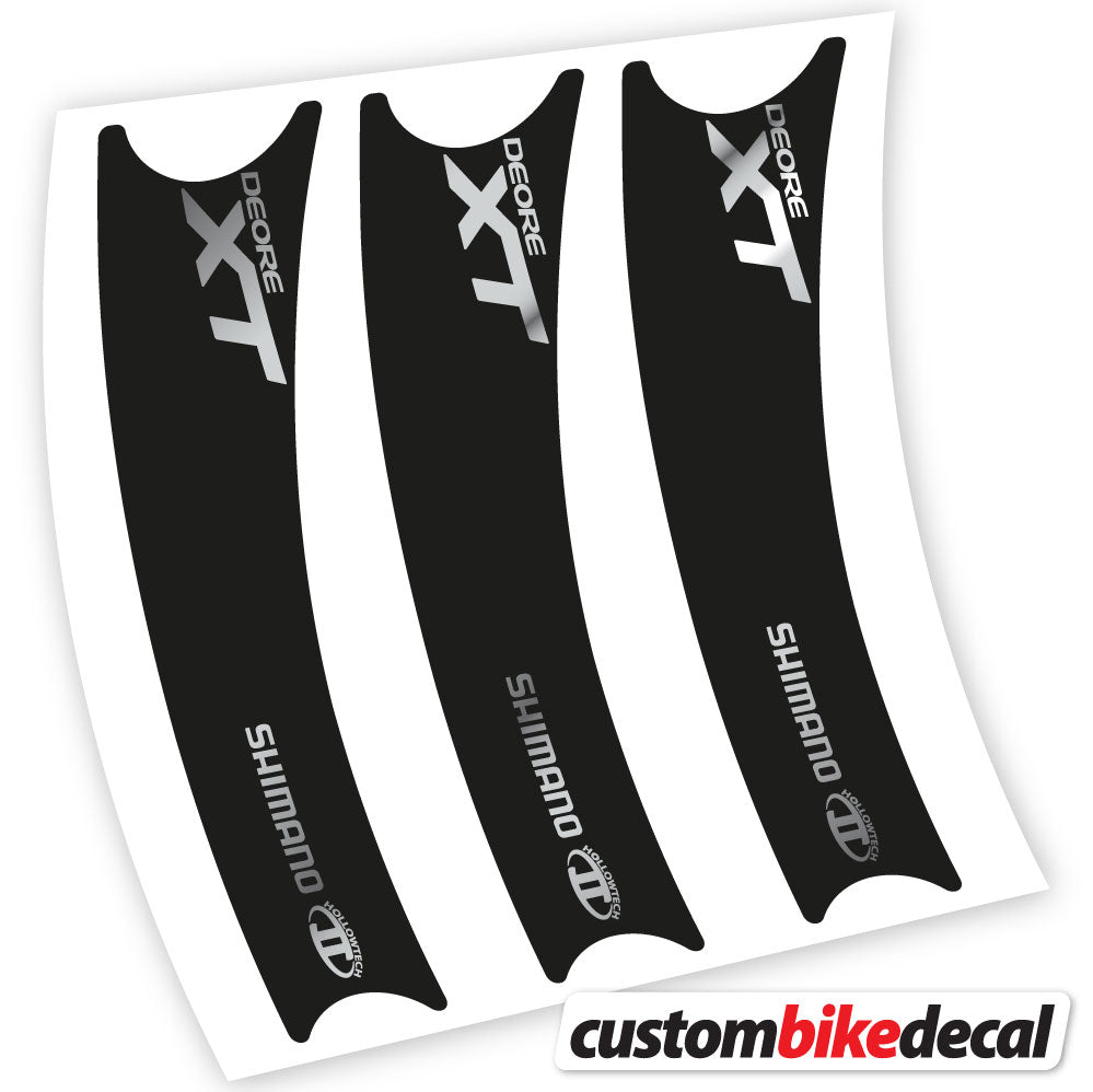 Chrome Silver decal for Shimano Deore XT Connecting Rod crankset – bike sticker vinyl