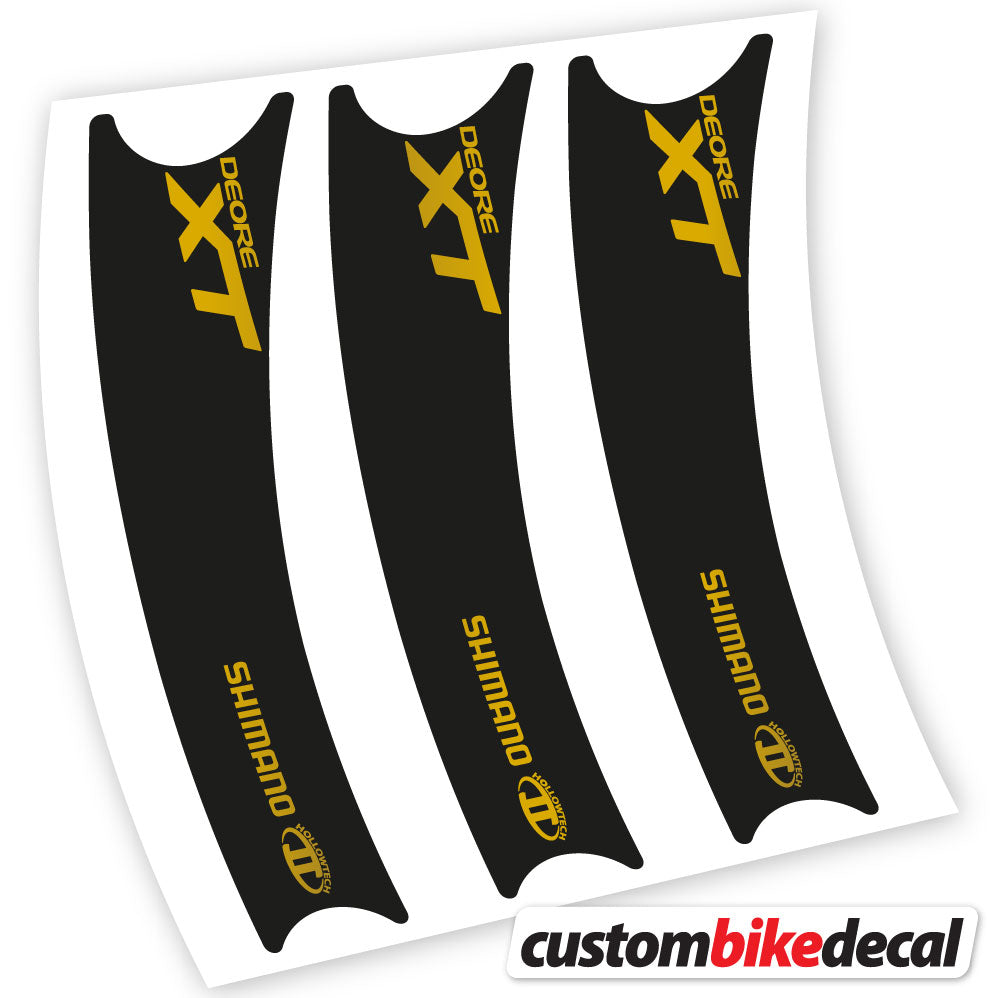 Gold decal for Shimano Deore XT Connecting Rod crankset – bike sticker vinyl