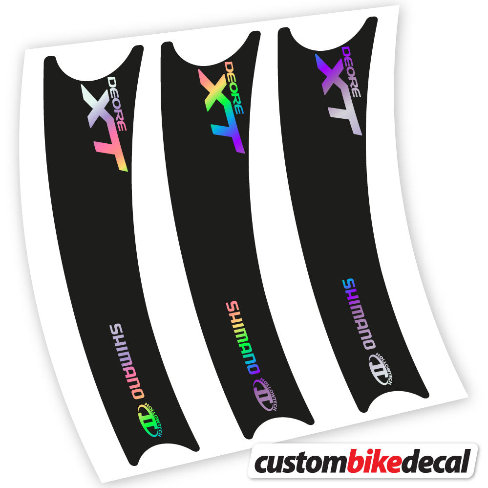 Hollographic decal for Shimano Deore XT Connecting Rod crankset – bike sticker vinyl
