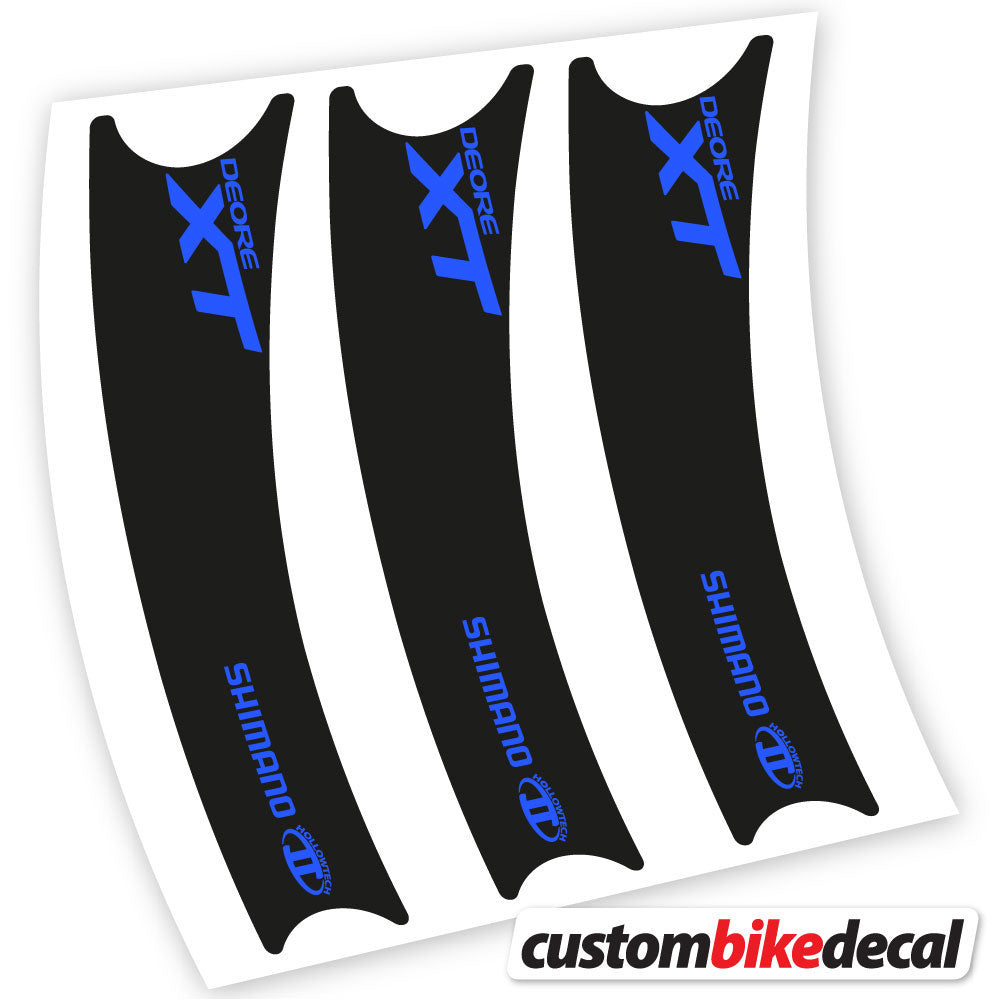 Medium Blue decal for Shimano Deore XT Connecting Rod crankset – bike sticker vinyl