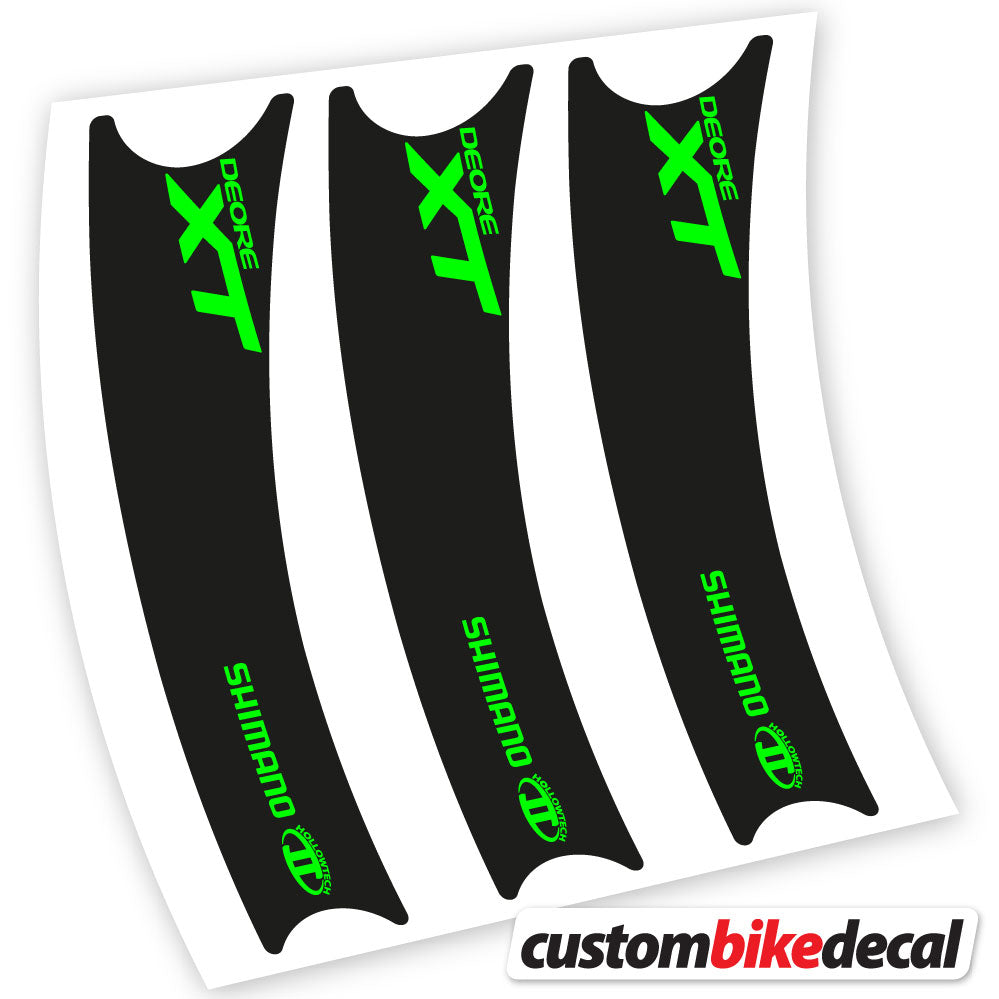 Neon Green decal for Shimano Deore XT Connecting Rod crankset – bike sticker vinyl