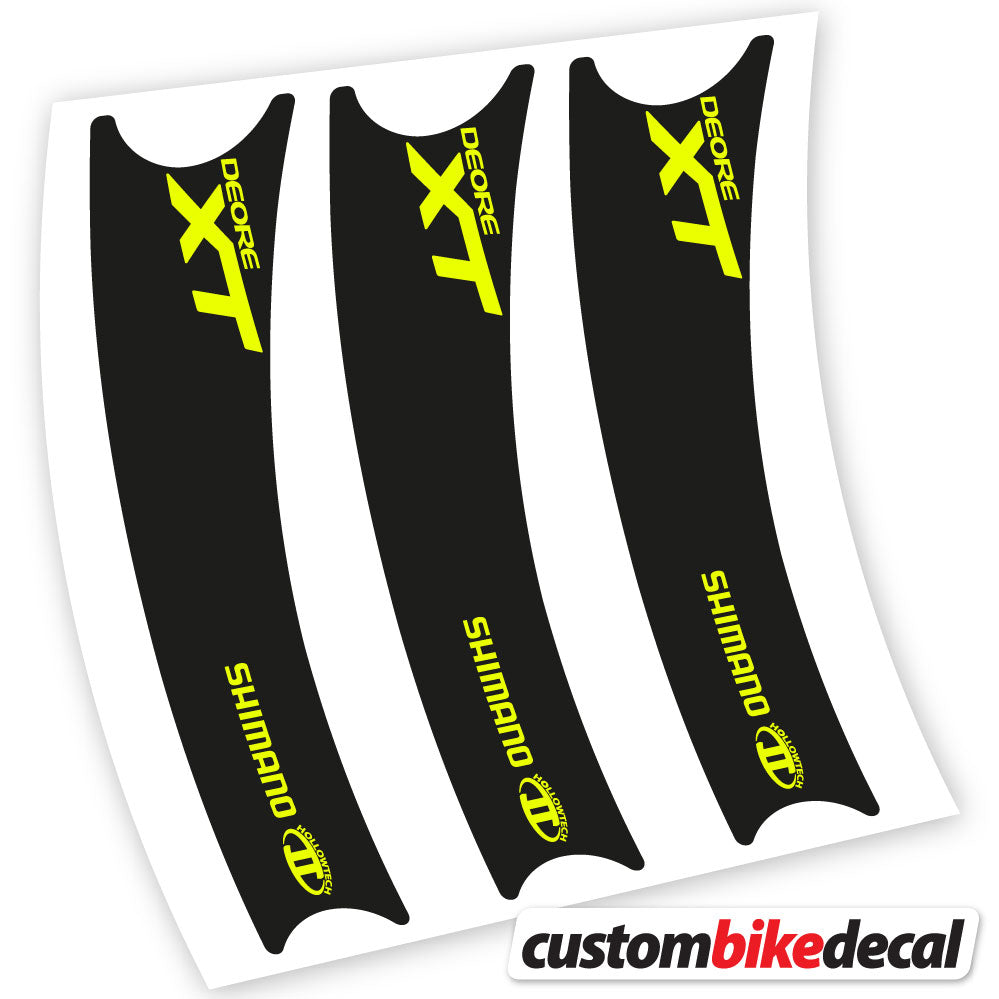 Neon Yellow decal for Shimano Deore XT Connecting Rod crankset – bike sticker vinyl