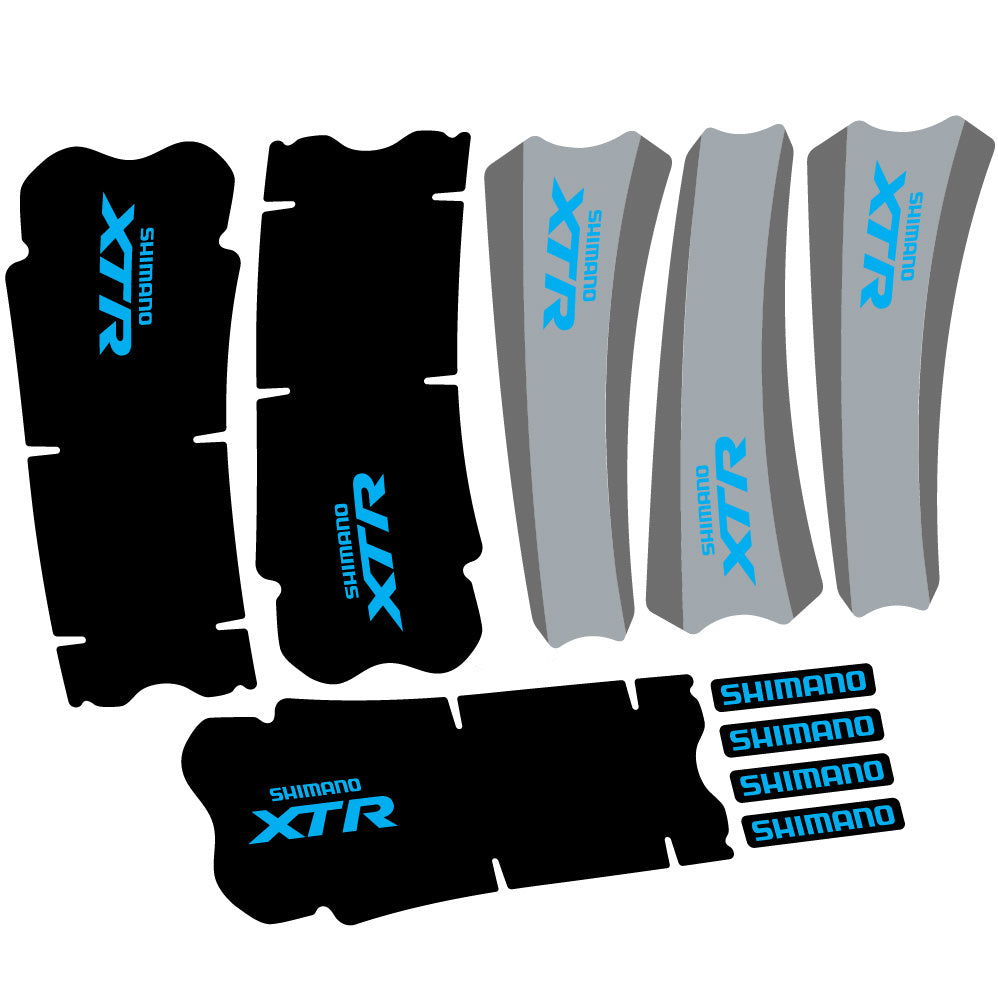 Stickers Shimano XTR M970 compatibles Autocollants pédalier