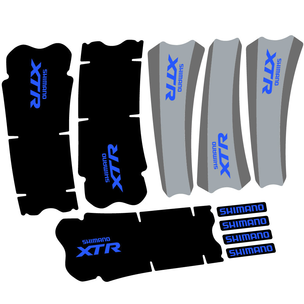 Stickers Shimano XTR M970 compatibles Autocollants pédalier