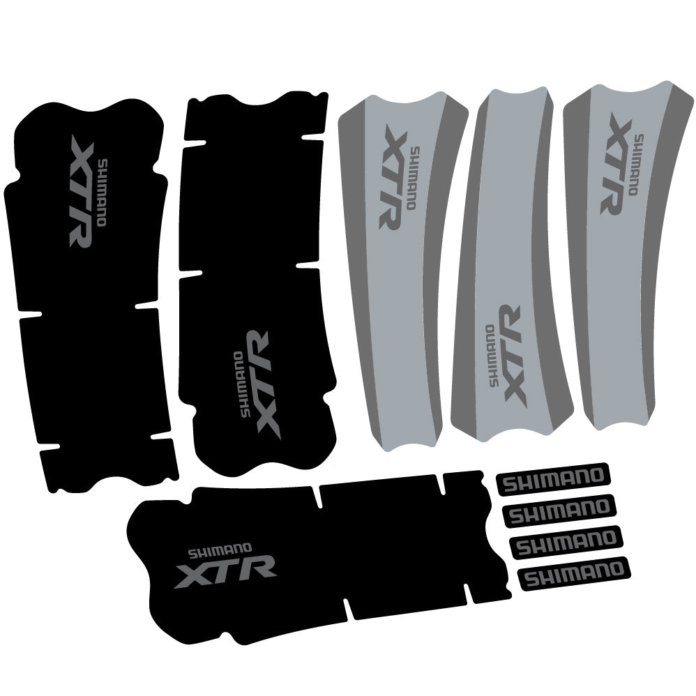 Stickers Shimano XTR M970 compatibles Autocollants pédalier