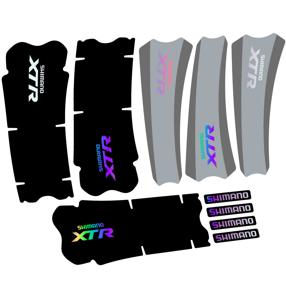 Stickers Shimano XTR M970 compatibles Autocollants pédalier